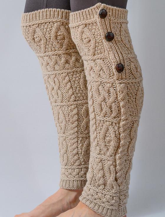 Aran Cashmere Merino Wool Aran Leg Warmers