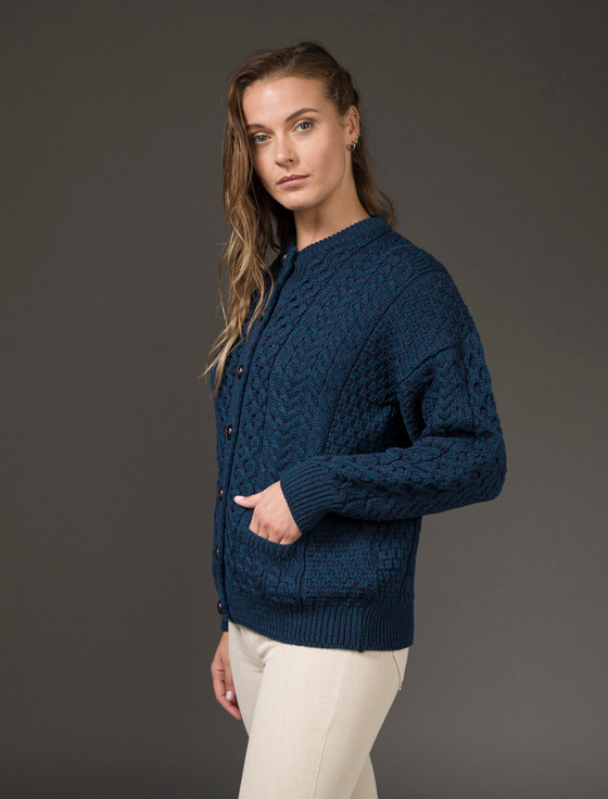 Aran Cashmere Merino Wool Aran Lumber Jacket