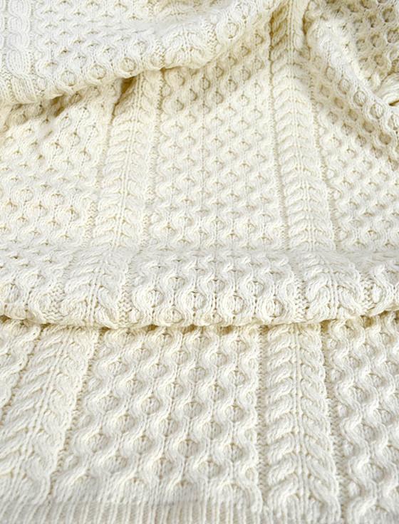 aran cashmere Merino Wool Baby Blanket