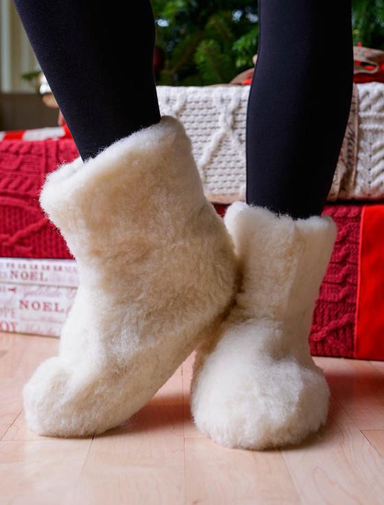 aran cashmere Merino Wool Booties