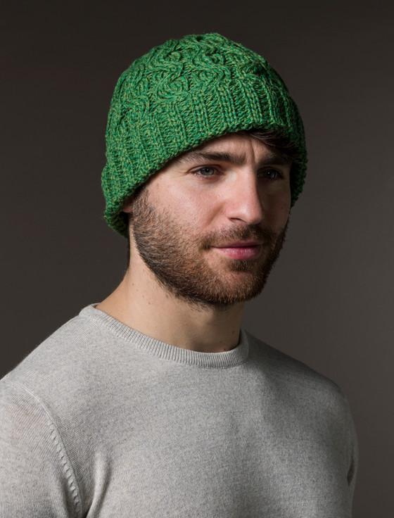 aran cashmere Merino Wool Cable Kni‎t Hat