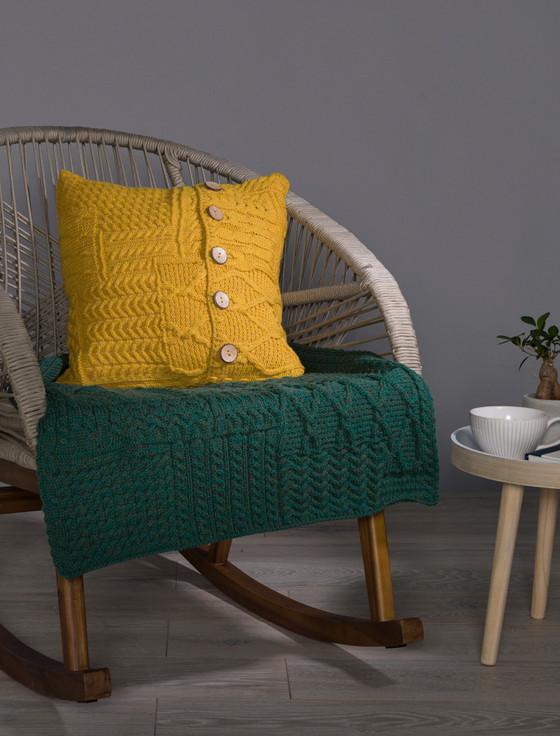 Aran Cashmere Merino Wool Patchwork Knee Throw