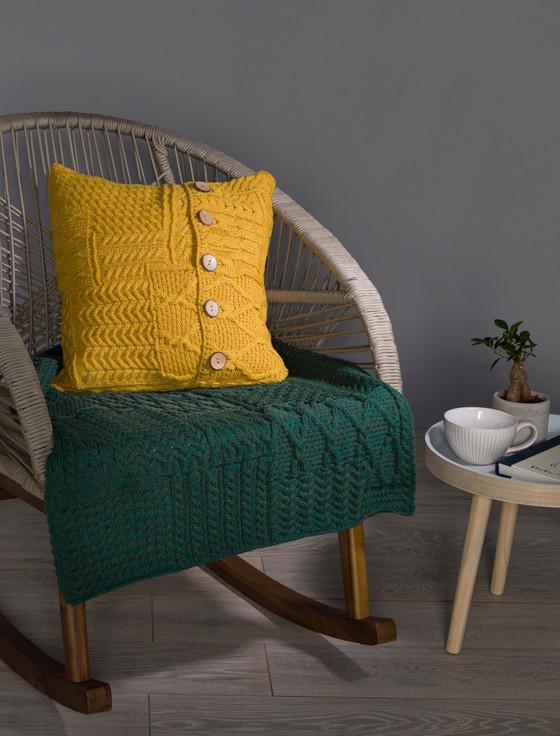 Aran Cashmere Merino Wool Patchwork Knee Throw