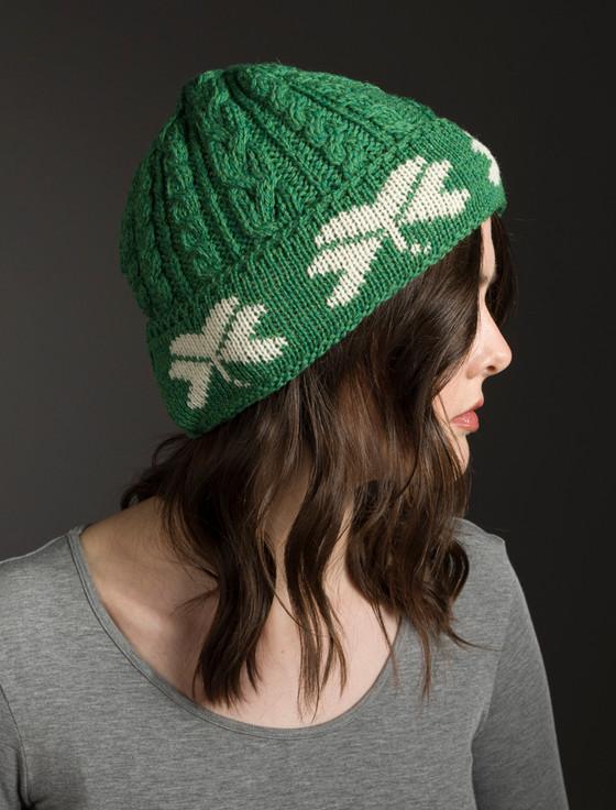 Aran Cashmere Merino Wool Shamrock Hat