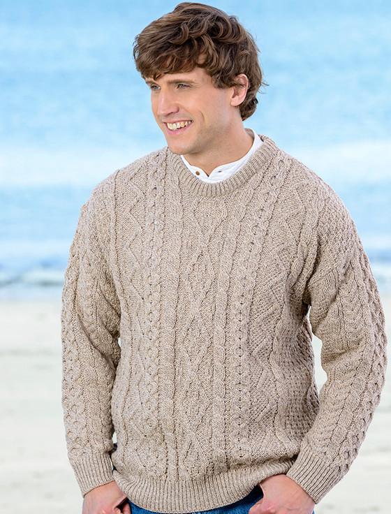 Aran Cashmere Merino Wool Zig Zag Sweater
