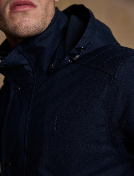 Aran Cashmere Michael Waterproof Jacket - Navy