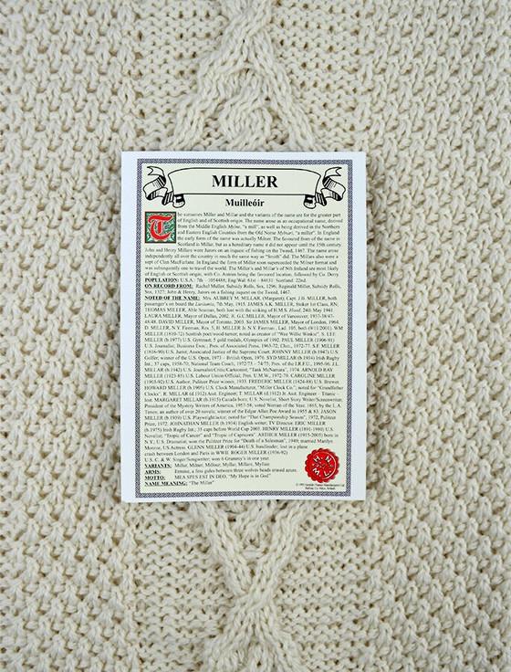 Aran Cashmere Miller Clan Scarf