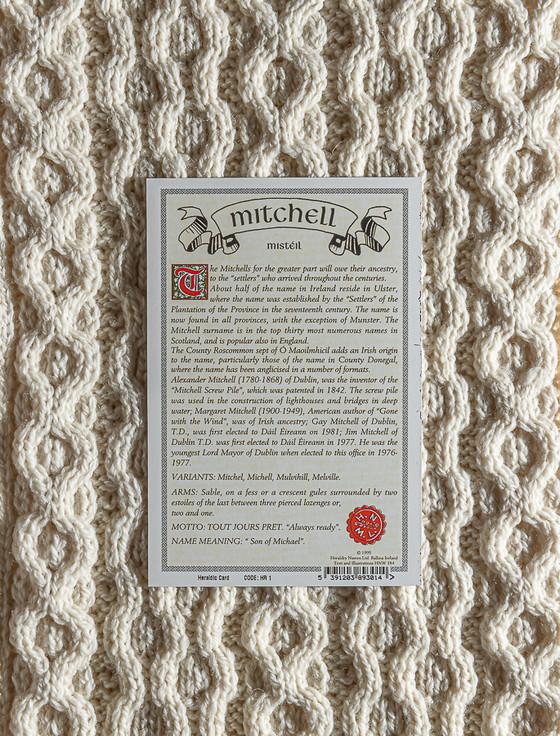 Aran Cashmere Mitchell Clan Aran Throw