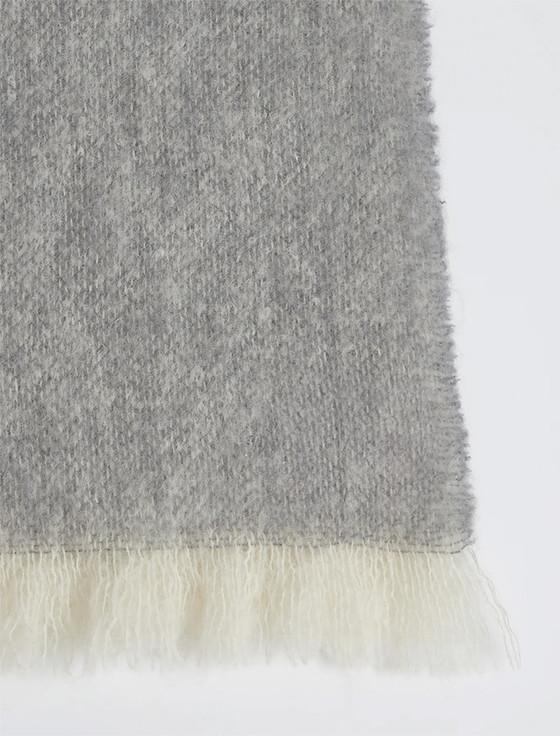 Aran Cashmere Mohair Throw - Grey