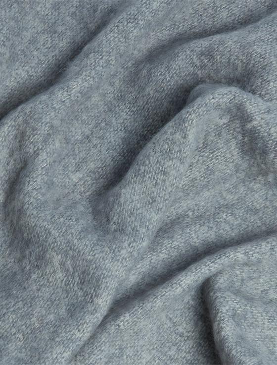 Aran Cashmere Mohair Throw - Grey