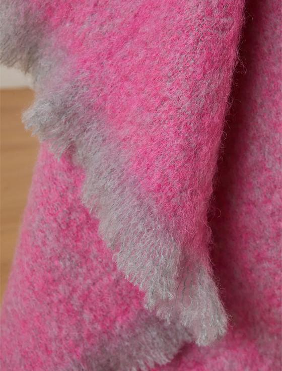 Aran Cashmere Mohair Throw - Sage Petunia