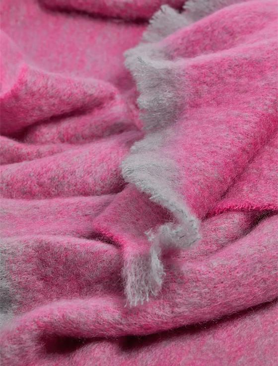 Aran Cashmere Mohair Throw - Sage Petunia