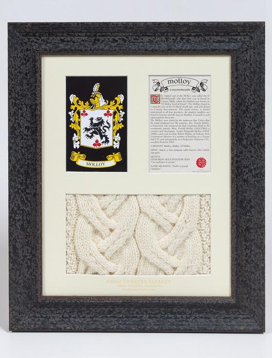 aran cashmere Molloy Clan Aran & History Display