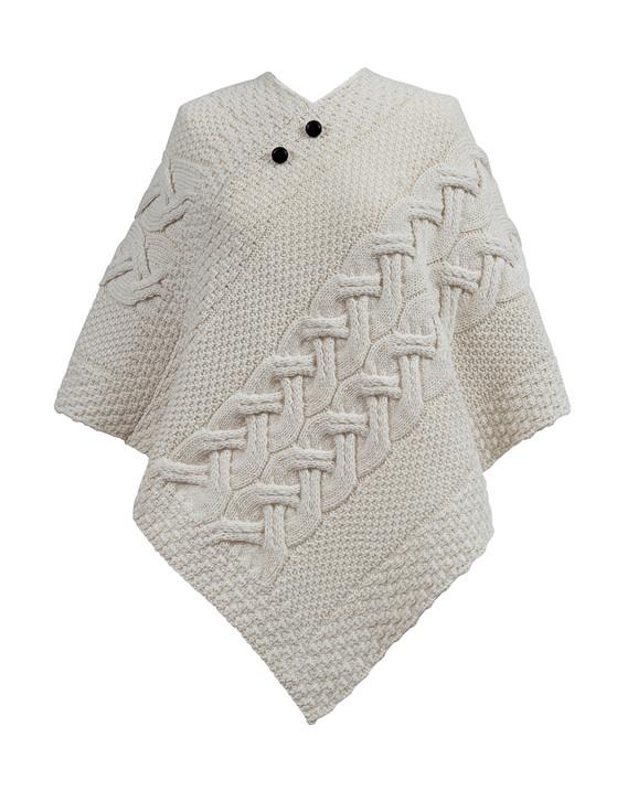 aran cashmere Molloy Clan Aran Poncho