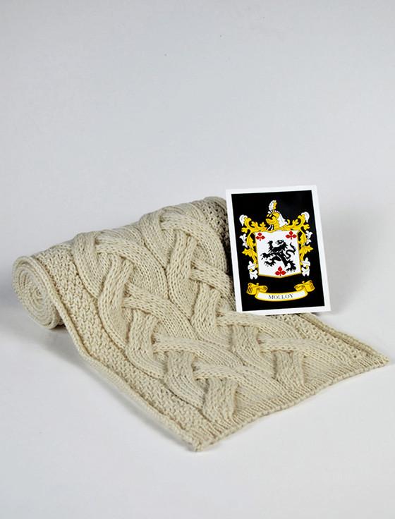 aran cashmere Molloy Clan Scarf