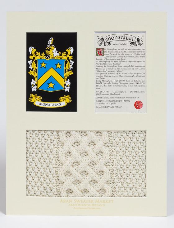 Aran Cashmere Monaghan Clan Aran & History Display