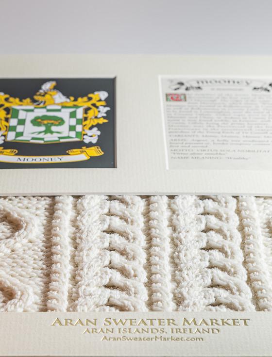Aran Cashmere Mooney Clan Aran & History Display