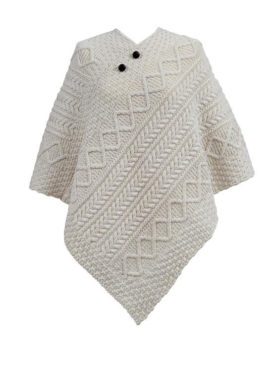 aran cashmere Mooney Clan Aran Poncho