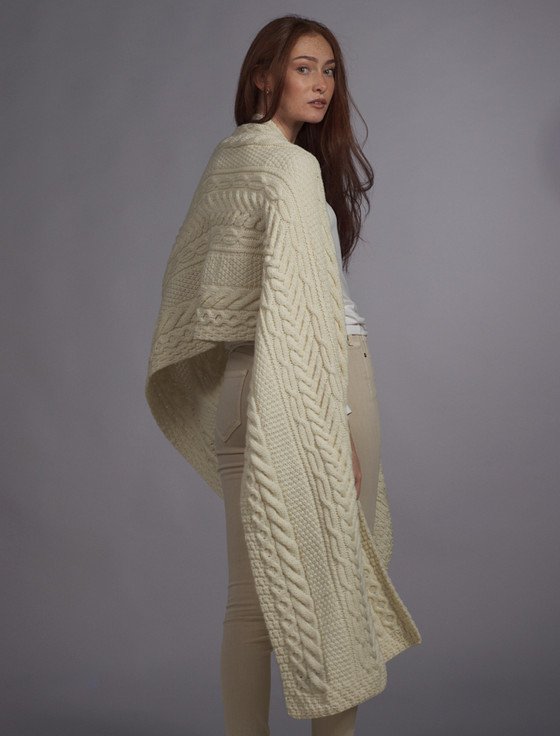 aran cashmere Moore Clan Aran Wrap