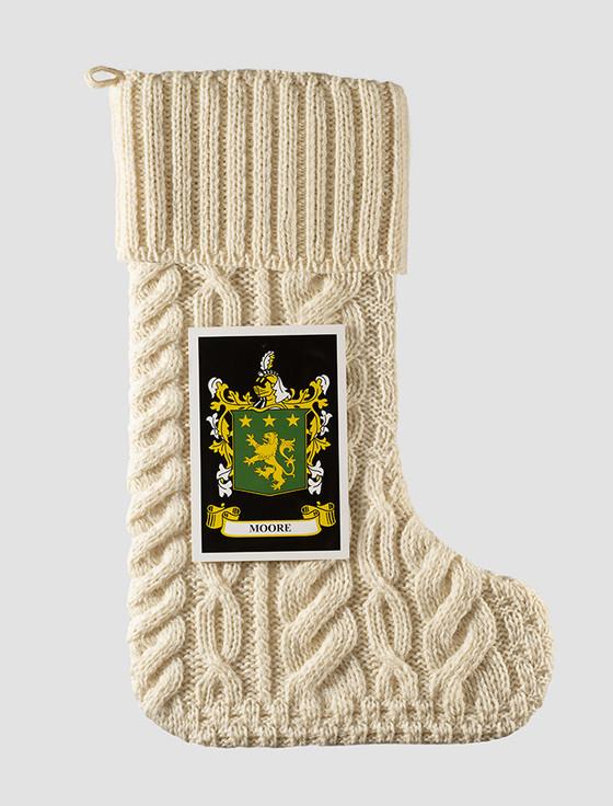 Aran Cashmere Moore Clan Christmas Stocking