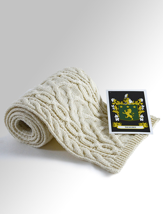 aran cashmere Moore Clan Scarf