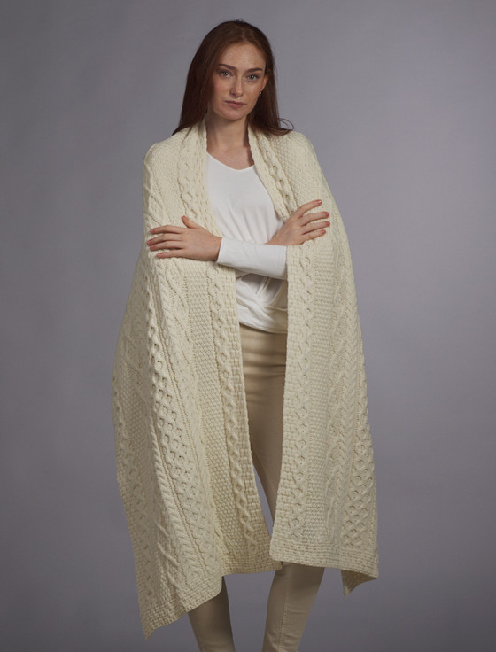 Aran Cashmere Moran Clan Aran Wrap