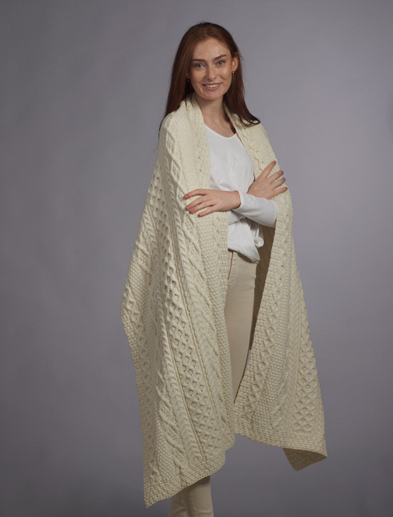 aran cashmere Moran Clan Aran Wrap
