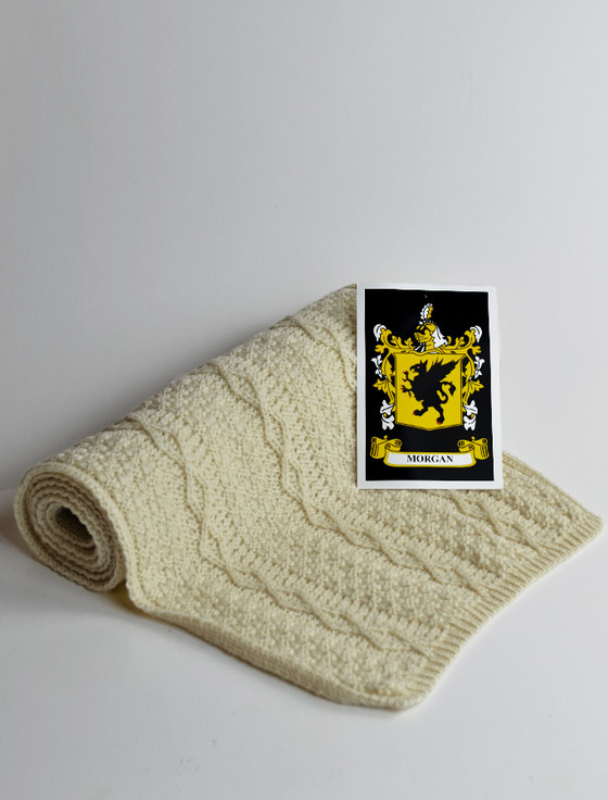 aran cashmere Morgan Clan Scarf