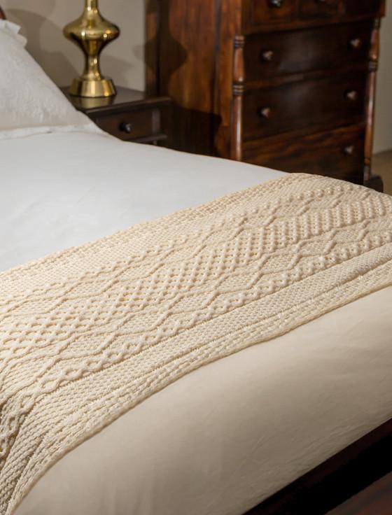 aran cashmere Moriarty Clan Aran Bed Runner