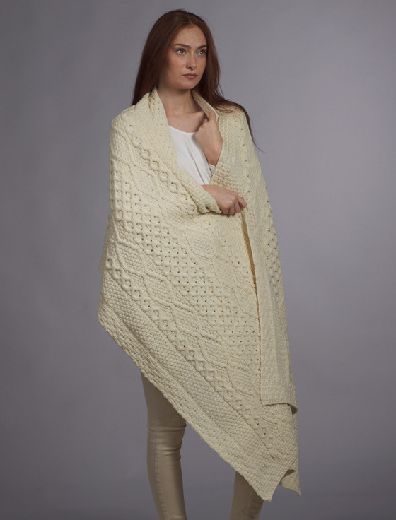 Aran Cashmere Moriarty Clan Aran Wrap