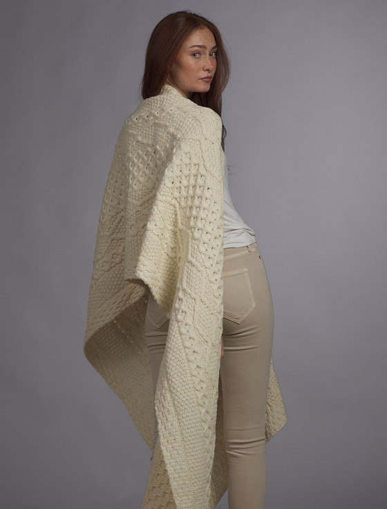 aran cashmere Moriarty Clan Aran Wrap