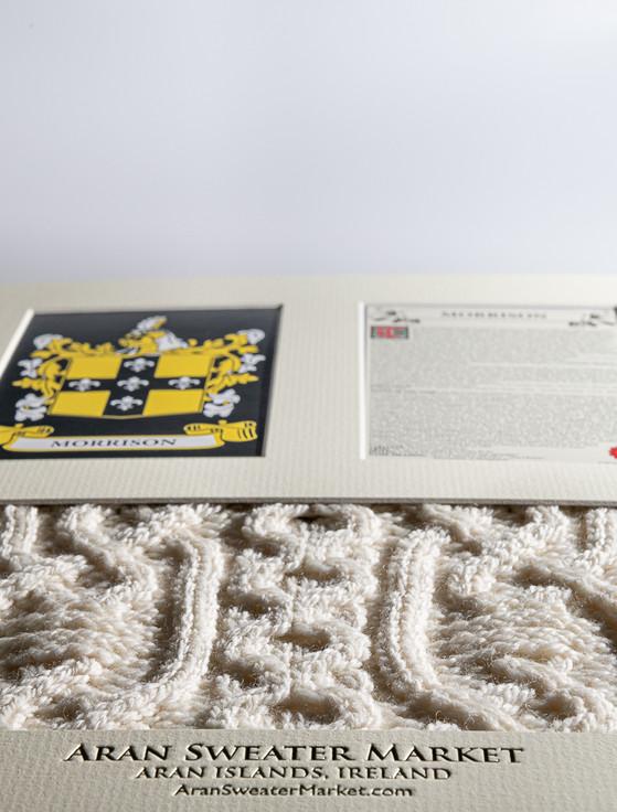 Aran Cashmere Morrison Clan Aran & History Display