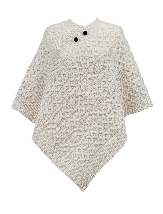 aran cashmere Morrison Clan Aran Poncho