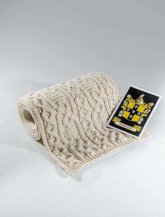 aran cashmere Morrison Clan Scarf