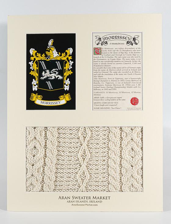 Aran Cashmere Morrissey Clan Aran & History Display