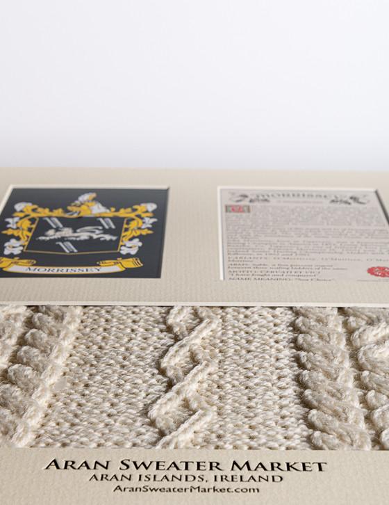 Aran Cashmere Morrissey Clan Aran & History Display