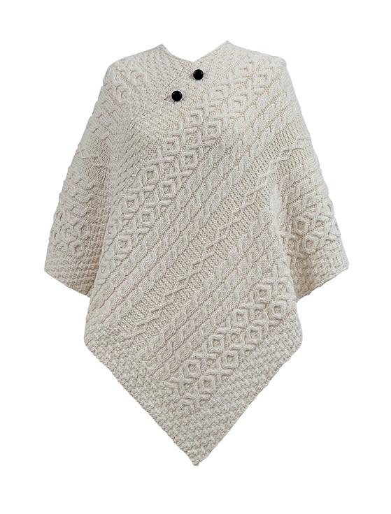 aran cashmere Morrissey Clan Aran Poncho