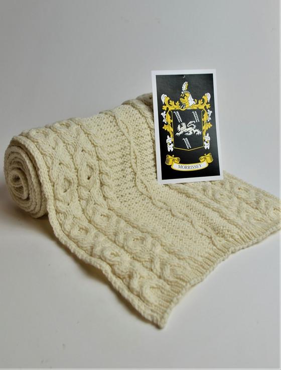 aran cashmere Morrissey Clan Scarf