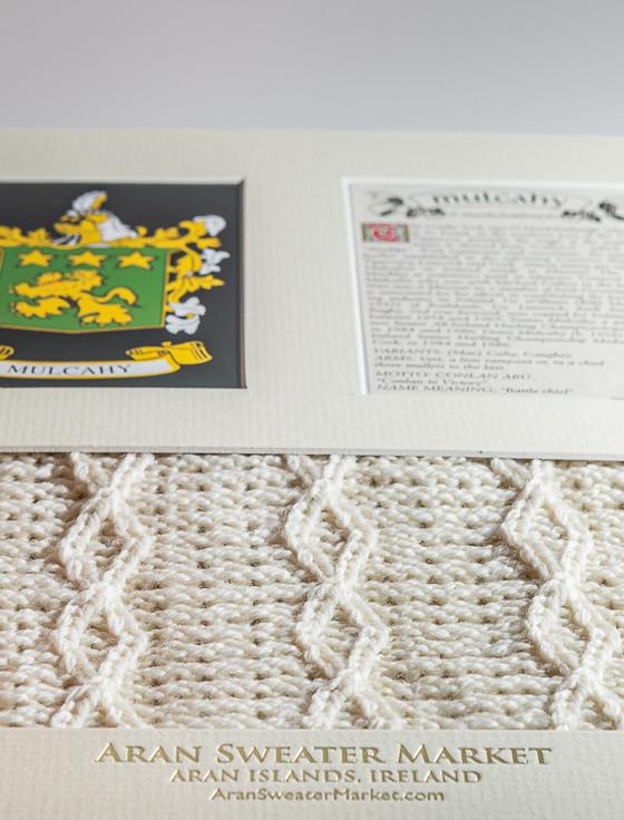 Aran Cashmere Mulcahy Clan Aran & History Display