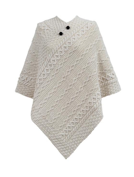 aran cashmere Mulcahy Clan Aran Poncho