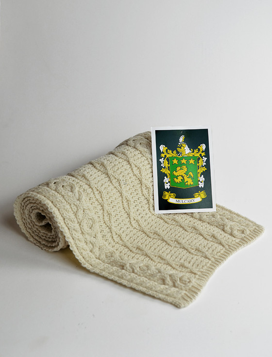 aran cashmere Mulcahy Clan Scarf