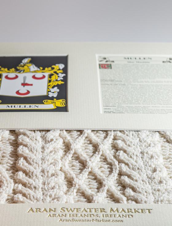 Aran Cashmere Mullen Clan Aran & History Display