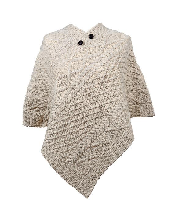 aran cashmere Mullen Clan Aran Poncho