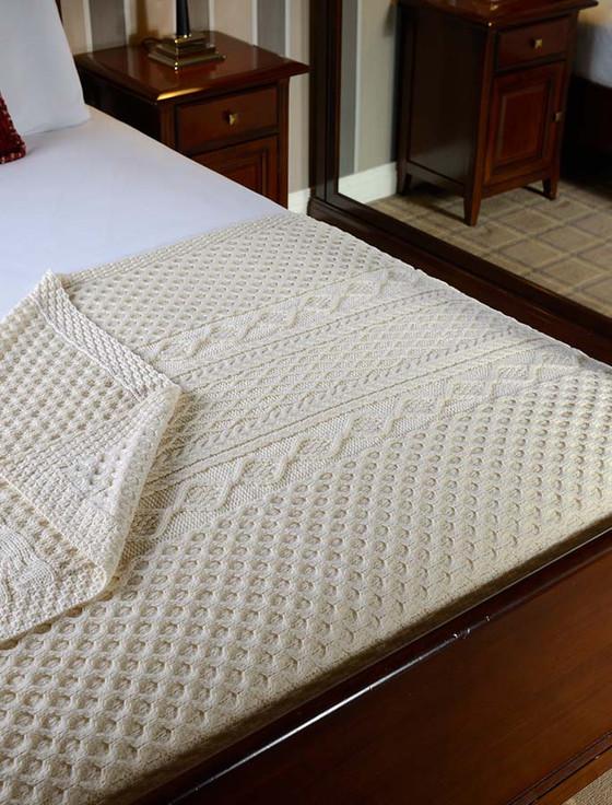 aran cashmere Mullen Clan Aran Throw