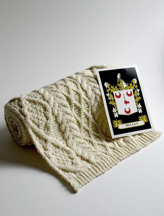 aran cashmere Mullen Clan Scarf