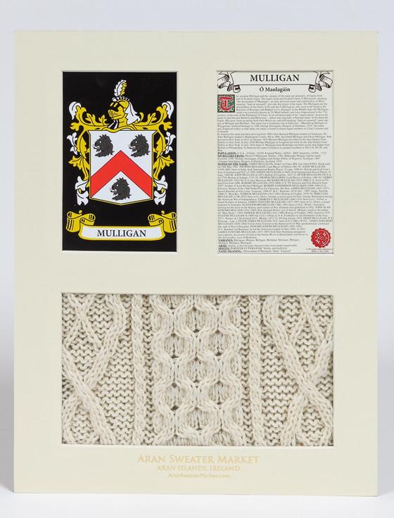 Aran Cashmere Mulligan Clan Aran & History Display