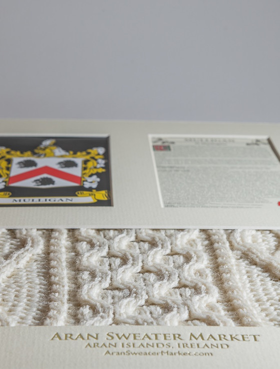 Aran Cashmere Mulligan Clan Aran & History Display