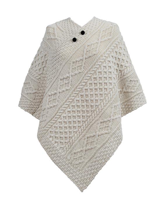 aran cashmere Mulligan Clan Aran Poncho