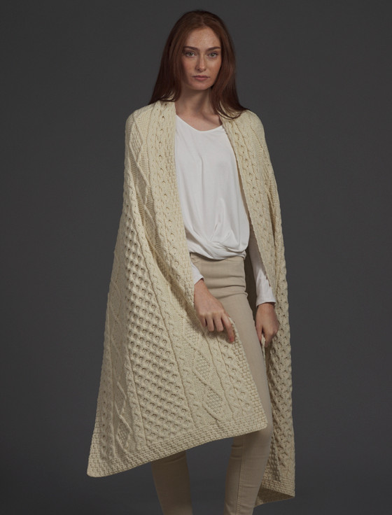 aran cashmere Murphy Clan Aran Wrap