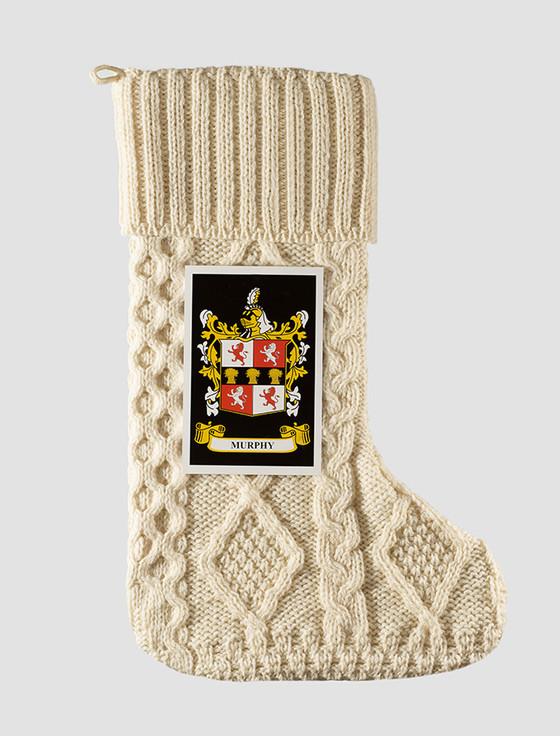 Aran Cashmere Murphy Clan Christmas Stocking
